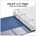 Universal Slant D-Ring View Binder, 3 Rings, 3" Capacity, 11 x 8.5, Navy Blue, 8 1/2" Width x 11" Length, UNV20754
