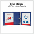 Universal Slant D-Ring View Binder, 3 Rings, 3" Capacity, 11 x 8.5, Navy Blue, 8 1/2" Width x 11" Length, UNV20754