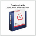 Universal Slant D-Ring View Binder, 3 Rings, 3" Capacity, 11 x 8.5, Navy Blue, 8 1/2" Width x 11" Length, UNV20754