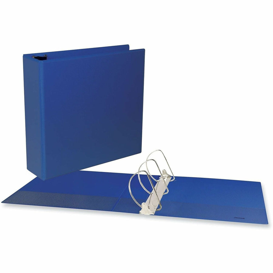 Universal Slant D-Ring View Binder, 3 Rings, 3" Capacity, 11 x 8.5, Navy Blue, 8.5" Width x 11" Length, Polypropylene, 600, UNV20754