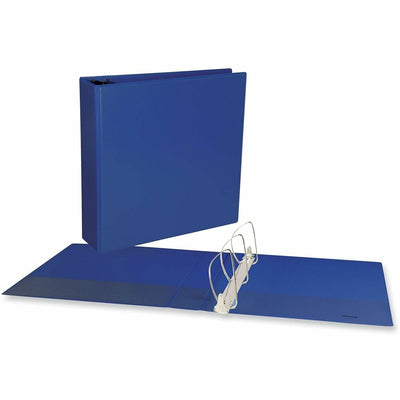 Universal Slant D-Ring View Binder, 3 Rings, 2" Capacity, 11 x 8.5, Navy Blue, 8 1/2" Width x 11" Length, UNV20749