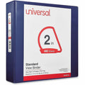 Universal Slant D-Ring View Binder, 3 Rings, 2" Capacity, 11 x 8.5, Navy Blue, 8 1/2" Width x 11" Length, UNV20749