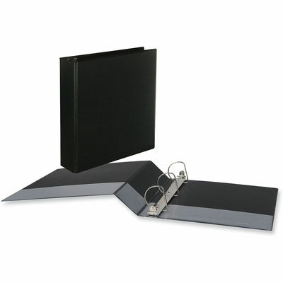 Universal Slant D-Ring View Binder, 3 Rings, 2" Capacity, 11 x 8.5, Black, 6/Carton, 8 1/2" Width x 11" Length, UNV20745PK