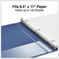 Universal Slant D-Ring View Binder, 3 Rings, 0.5" Capacity, 11 x 8.5, Navy Blue, 8 1/2" Width x 11" Length, UNV20717