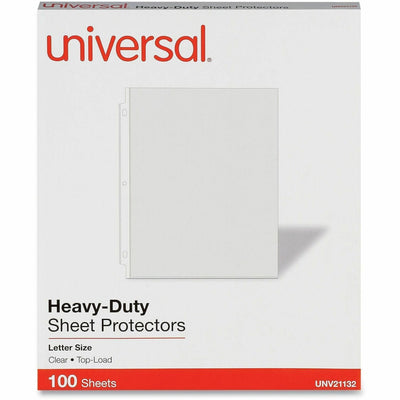 Universal Sheet Protector, Clear, 8 1/2" Width x 11" Length, 100 / Pack, UNV21132