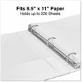 Universal Slant D-Ring View Binder, 3 Rings, 1" Capacity, 11 x 8.5, White, 12/Carton, 8 1/2" Width x 11" Length, UNV207421PK