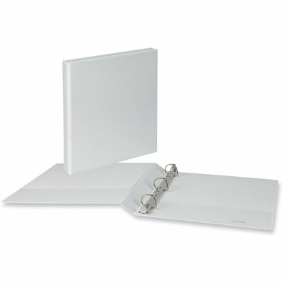 Universal Slant D-Ring View Binder, 3 Rings, 1" Capacity, 11 x 8.5, White, 12/Carton, 8 1/2" Width x 11" Length, UNV207421PK