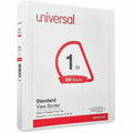 Universal Slant D-Ring View Binder, 3 Rings, 1" Capacity, 11 x 8.5, White, 12/Carton, 8 1/2" Width x 11" Length, UNV207421PK