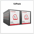 Universal Slant D-Ring View Binder, 3 Rings, 1" Capacity, 11 x 8.5, Black, 12/Carton, 8 1/2" Width x 11" Length, UNV20741PK