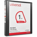 Universal Slant D-Ring View Binder, 3 Rings, 1" Capacity, 11 x 8.5, Black, 12/Carton, 8 1/2" Width x 11" Length, UNV20741PK