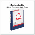 Universal Slant D-Ring View Binder, 3 Rings, 1" Capacity, 11 x 8.5, Navy Blue, 8 1/2" Width x 11" Length, UNV207410