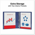 Universal Slant D-Ring View Binder, 3 Rings, 1" Capacity, 11 x 8.5, Navy Blue, 8 1/2" Width x 11" Length, UNV207410