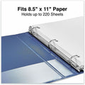 Universal Slant D-Ring View Binder, 3 Rings, 1" Capacity, 11 x 8.5, Navy Blue, 8 1/2" Width x 11" Length, UNV207410