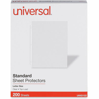 Universal Sheet Protector, Clear, 8 1/2" Width x 11" Length, 200 / Box, UNV21122