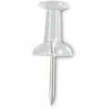 Universal Clear Push Pins, Plastic, Clear, 0.38", 400/Pack, UNV31306