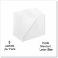 Universal Letter Project File, Clear, 8 1/2" Width x 11" Length, 5 Pack, UNV50760