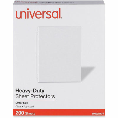 Universal Sheet Protector, Clear, 8 1/2" Width x 11" Length, 200 / Pack, UNV21134