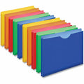 Universal Straight Tab Cut Letter File Jacket, Assorted, 8 1/2" Width x 11" Length, 10 Pack, UNV50750