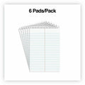 Universal Steno Pads, Gregg Rule, Red Cover, 80 White 6 x 9 Sheets, 6/Pack, UNV96920PK