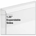 Universal Top Opening Poly Envelopes, 1.25" Expansion, Letter Size, Clear, 10/Pack, UNV50790