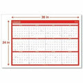 Universal Erasable Wall Calendar, 24 x 36, White/Red Sheets, 12-Month (Jan to Dec): 2026, UNV71004