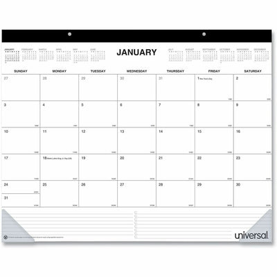Universal Desk Pad Calendar, Clear, UNV71002