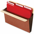 Universal Straight Tab Cut Letter Expanding File, Brown, 8 1/2" Width x 11" Length, 5 Box, UNV17562