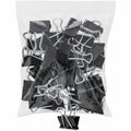 Universal Binder Clip Zip-Seal Bag Value Pack, Medium, Black/Silver, 36/Pack, UNV10210VP