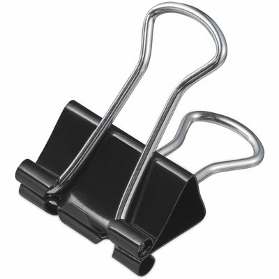 Universal Binder Clip Zip-Seal Bag Value Pack, Medium, Black/Silver, 36/Pack, UNV10210VP