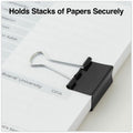 Universal Binder Clip Zip-Seal Bag Value Pack, Medium, Black/Silver, 36/Pack, UNV10210VP