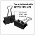 Universal Binder Clip Zip-Seal Bag Value Pack, Medium, Black/Silver, 36/Pack, UNV10210VP