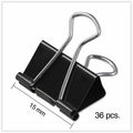 Universal Binder Clip Value Pack, Mini, Black/Silver, 36/Box, 36 / Pack, UNV10199VP3