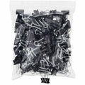 Universal Binder Clip Zip-Seal Bag Value Pack, Small, Black/Silver, 144/Pack, UNV10200VP