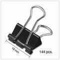 Universal Binder Clip Zip-Seal Bag Value Pack, Small, Black/Silver, 144/Pack, UNV10200VP