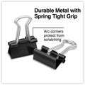 Universal Binder Clip Zip-Seal Bag Value Pack, Mini, Black/Silver, 144/Pack, UNV10199VP