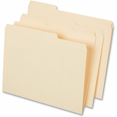 Universal 1/3 Tab Cut Letter Top Tab File Folder, 8 1/2" Width x 11" Length, 50 Box, UNV18104