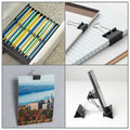 Universal Binder Clips with Storage Tub, Small, Black/Silver, 40/Pack, UNV11140