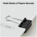 Universal Binder Clips with Storage Tub, Small, Black/Silver, 40/Pack, UNV11140