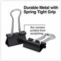 Universal Binder Clips with Storage Tub, Small, Black/Silver, 40/Pack, UNV11140