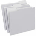 Universal 1/3 Tab Cut Letter Top Tab File Folder, Gray, 8 1/2" Width x 11" Length, 100 Box, UNV18101