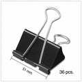 Universal Binder Clip Zip-Seal Bag Value Pack, Large, Black/Silver, 36/Pack, UNV10220VP