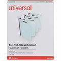 Universal 1/3 Tab Cut Letter Classification Folder, Blue, 8 1/2" Width x 11" Length, 25 Box, UNV10401