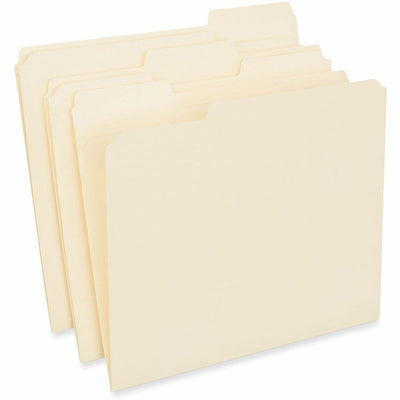 Universal 1/3 Tab Cut Letter Top Tab File Folder, 8 1/2" Width x 11" Length, 250 Carton, UNV18102