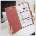 Universal 2/5 Tab Cut Legal Classification Folder, Red, 8 1/2" Width x 14" Length, 20 Box, UNV10403