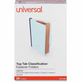 Universal 2/5 Tab Cut Legal Classification Folder, Blue, 8 1/2" Width x 14" Length, 20 Box, UNV10406