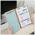 Universal 2/5 Tab Cut Letter Classification Folder, Blue, 8 1/2" Width x 11" Length, 20 Box, UNV10404