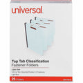 Universal 1/3 Tab Cut Letter Classification Folder, Blue, 8 1/2" Width x 11" Length, 25 Box, UNV10415