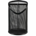 Universal Metal Mesh 3-Compartment Pencil Cup, 4.13" Diameter x 6"h, Black, UNV20019