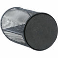 Universal Metal Mesh 3-Compartment Pencil Cup, 4.13" Diameter x 6"h, Black, UNV20019