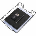 Universal Wire Metal Letter Tray, 1 Section, Letter Size Files, 10" x 14.13" x 3", Black, UNV20071